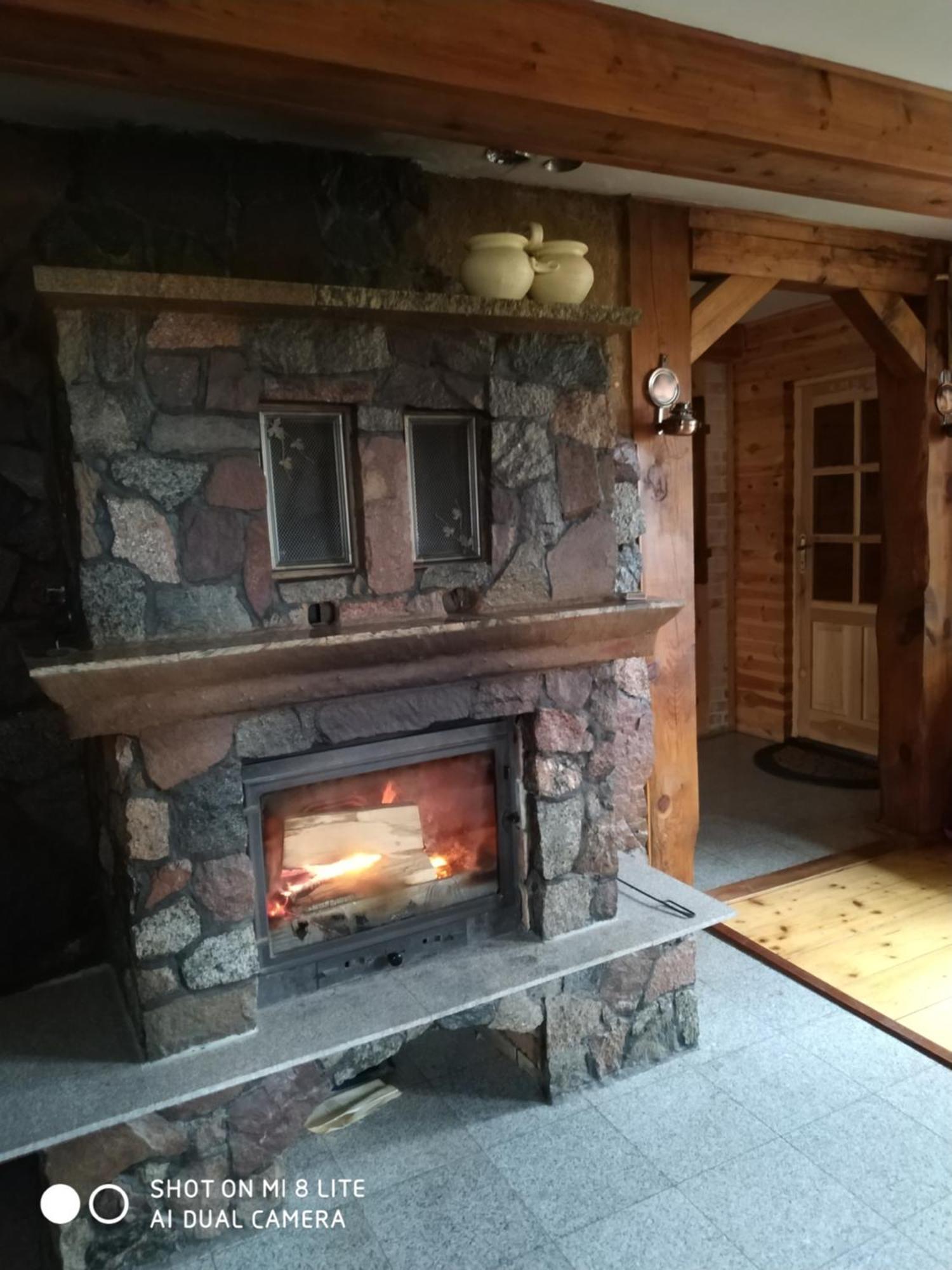 Dom Z Sauna - Lugiele Dzierwiany Buitenkant foto