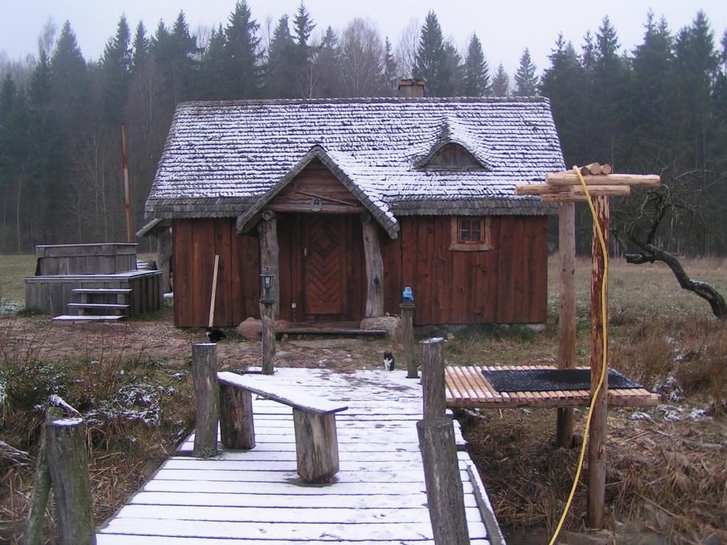 Dom Z Sauna - Lugiele Dzierwiany Buitenkant foto